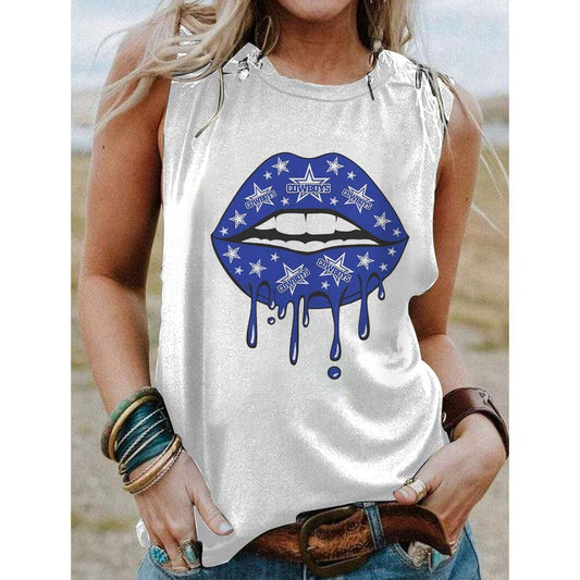 Dallas Cowboys Personalized American Football Loose Crew Neck Sleeveless AZHALCNS000018