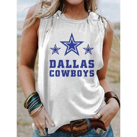 Dallas Cowboys Personalized American Football Loose Crew Neck Sleeveless AZHALCNS000020