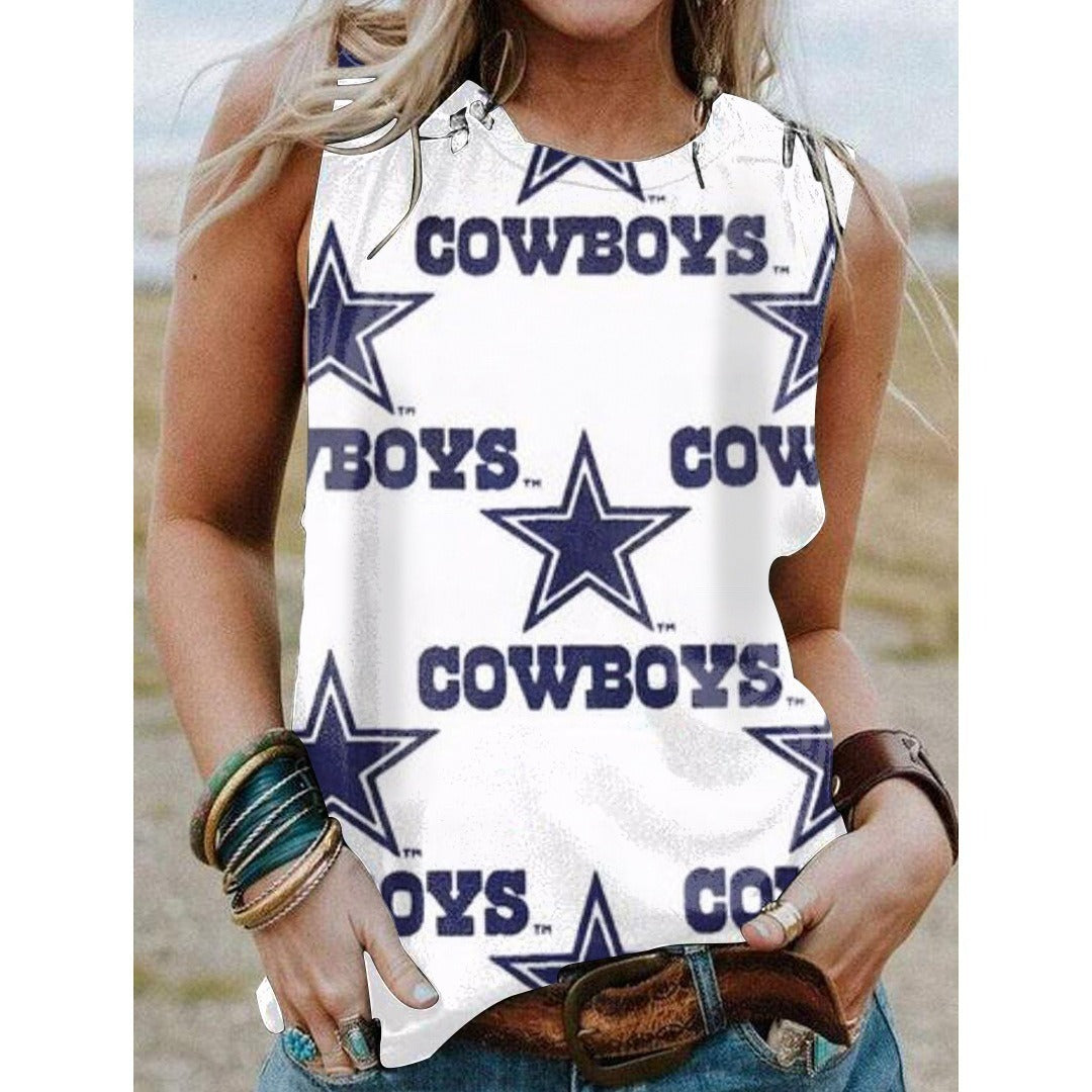 Dallas Cowboys Personalized American Football Loose Crew Neck Sleeveless AZHALCNS000024