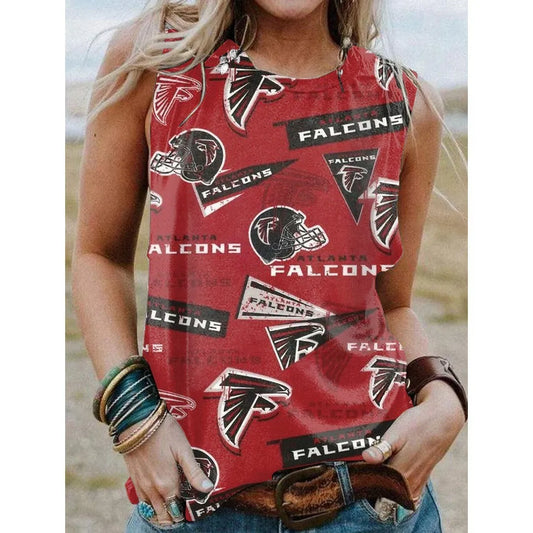 Atlanta Falcons Personalized American Football Loose Crew Neck Sleeveless AZHALCNS000027
