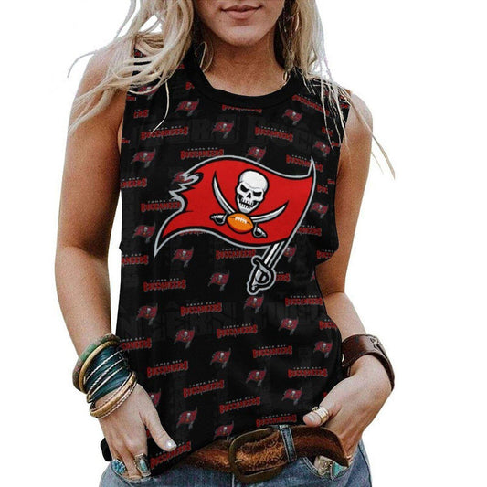 Tampa Bay Buccaneers Personalized American Football Loose Crew Neck Sleeveless AZHALCNS000033