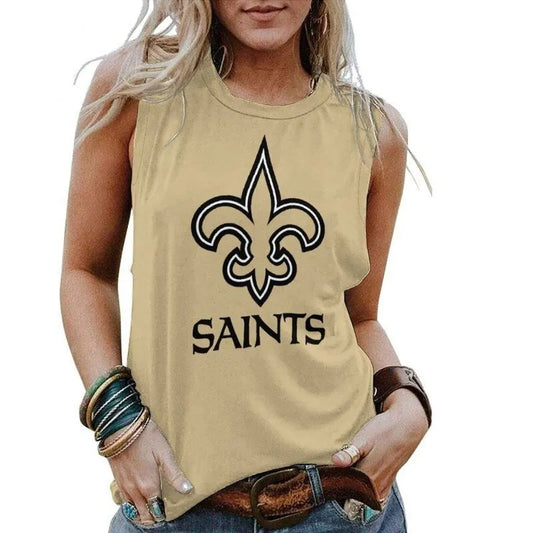 New Orleans Saints Personalized American Football Loose Crew Neck Sleeveless AZHALCNS000037