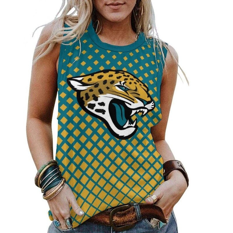 Jacksonville Jaguars Personalized American Football Loose Crew Neck Sleeveless AZHALCNS000038
