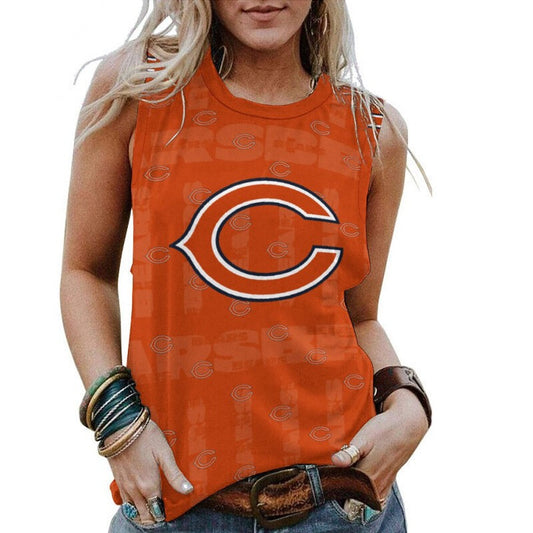 Chicago Bears Personalized American Football Loose Crew Neck Sleeveless AZHALCNS000041