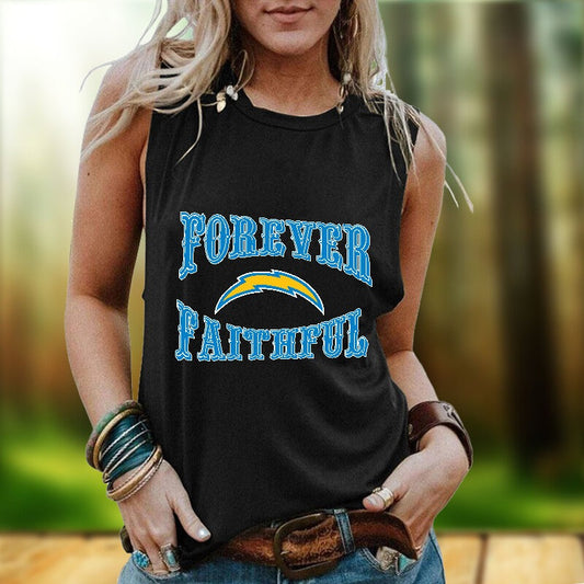 Los Angeles Chargers Personalized American Football Loose Crew Neck Sleeveless AZHALCNS000043