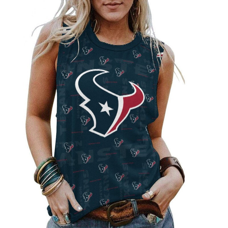 Houston Texans Personalized American Football Loose Crew Neck Sleeveless AZHALCNS000046
