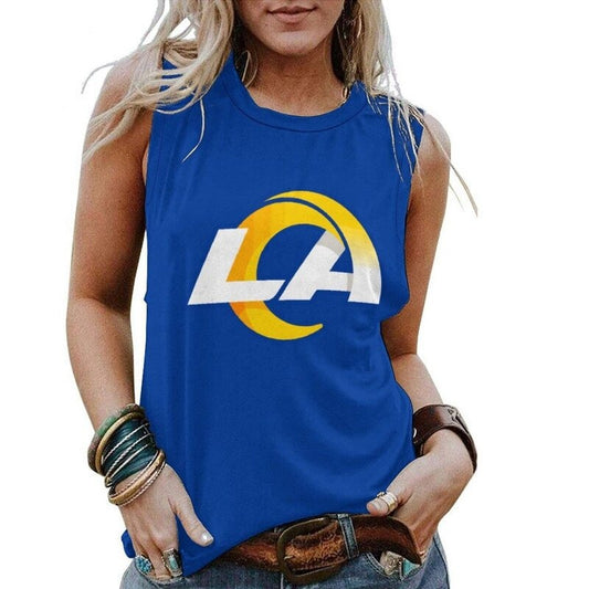 Los Angeles Rams Personalized American Football Loose Crew Neck Sleeveless AZHALCNS000048