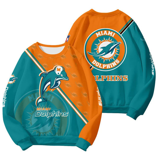 Miami Dolphins Customized Round Neck Sweatshirt HA23