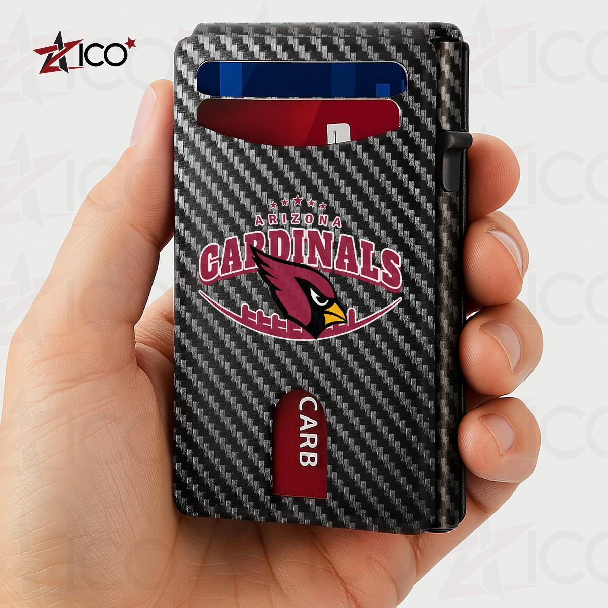 Arizona Cardinals Leather Card Holder Trending 2025 Farther’s Day AZHG2DCH000001