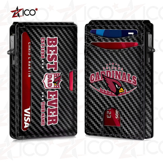 Arizona Cardinals Leather Card Holder Trending 2025 Farther’s Day AZHG2DCH000001