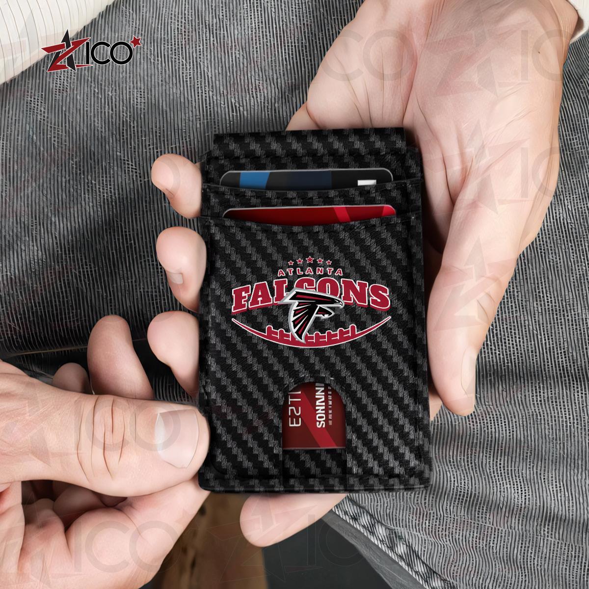 Atlanta Falcons Leather Card Holder Trending 2025 Farther’s Day AZHG2DCH000002