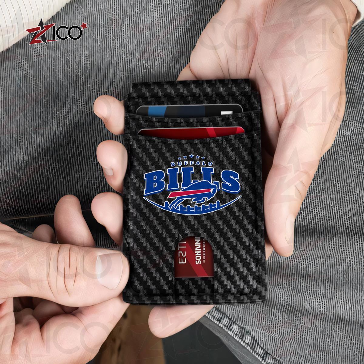 Buffalo Bills Leather Card Holder Trending 2025 Farther’s Day AZHG2DCH000004