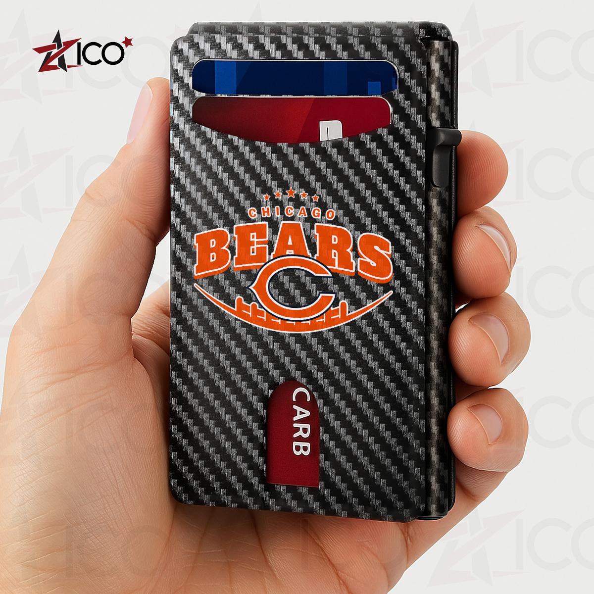 Chicago Bears Leather Card Holder Trending 2025 Farther’s Day AZHG2DCH000006