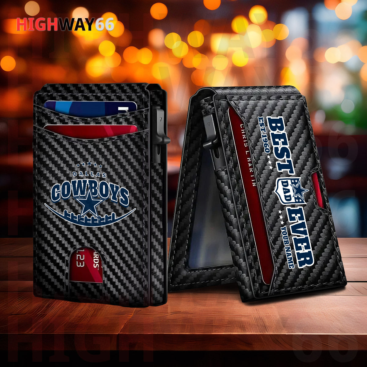 Dallas Cowboys Leather Card Holder Trending 2025 Farther’s Day AZHG2DCH000009