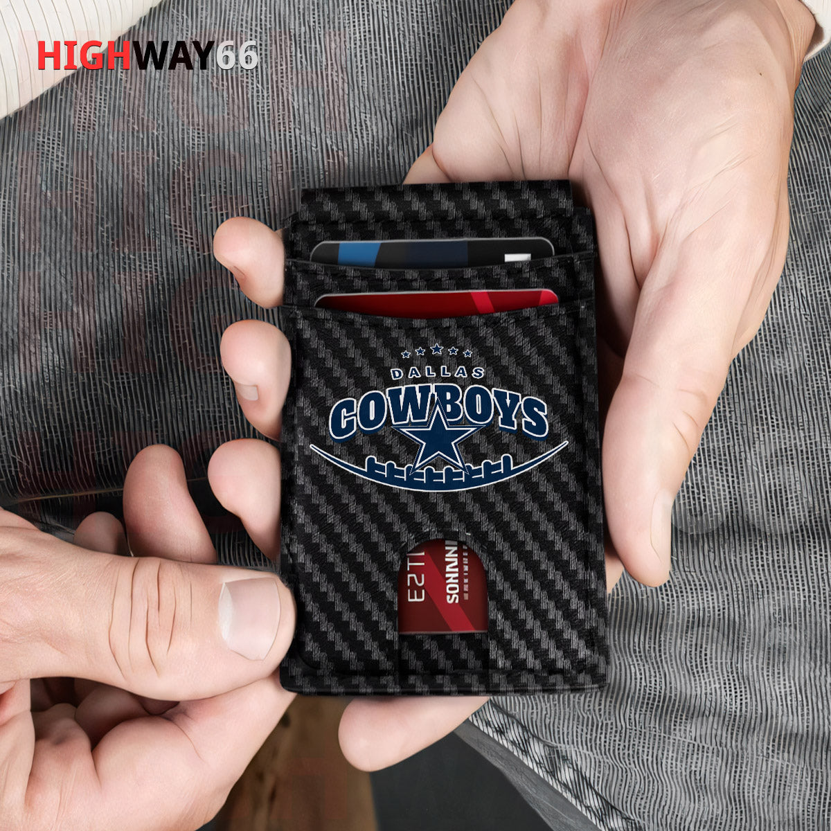 Dallas Cowboys Leather Card Holder Trending 2025 Farther’s Day AZHG2DCH000009