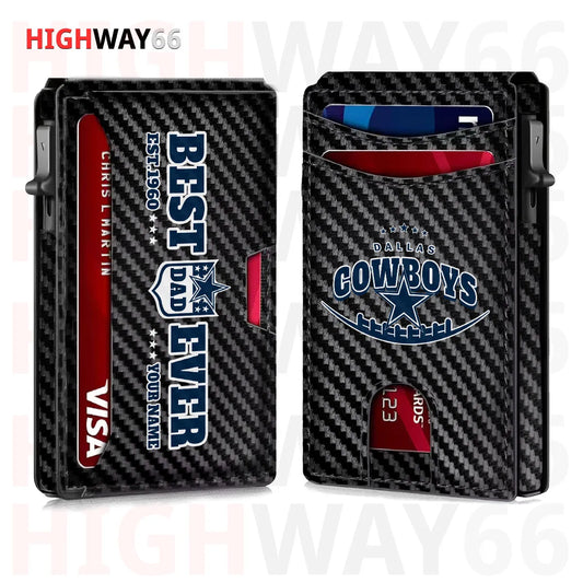 Dallas Cowboys Leather Card Holder Trending 2025 Farther’s Day AZHG2DCH000009