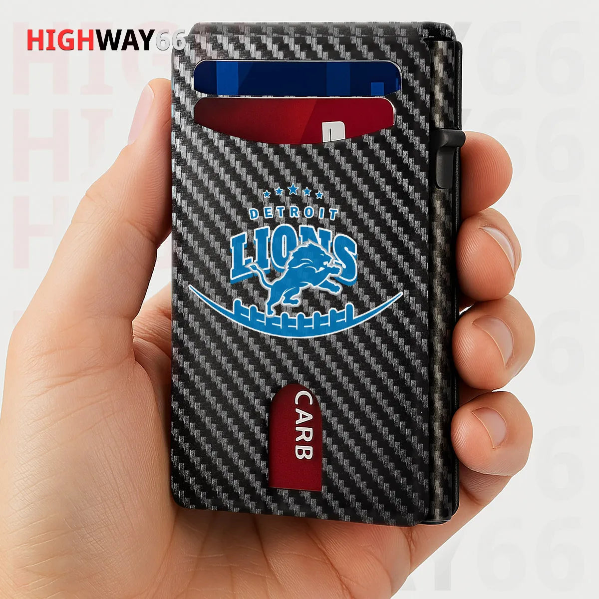 Detroit Lions Leather Card Holder Trending 2025 Farther’s Day AZHG2DCH000011