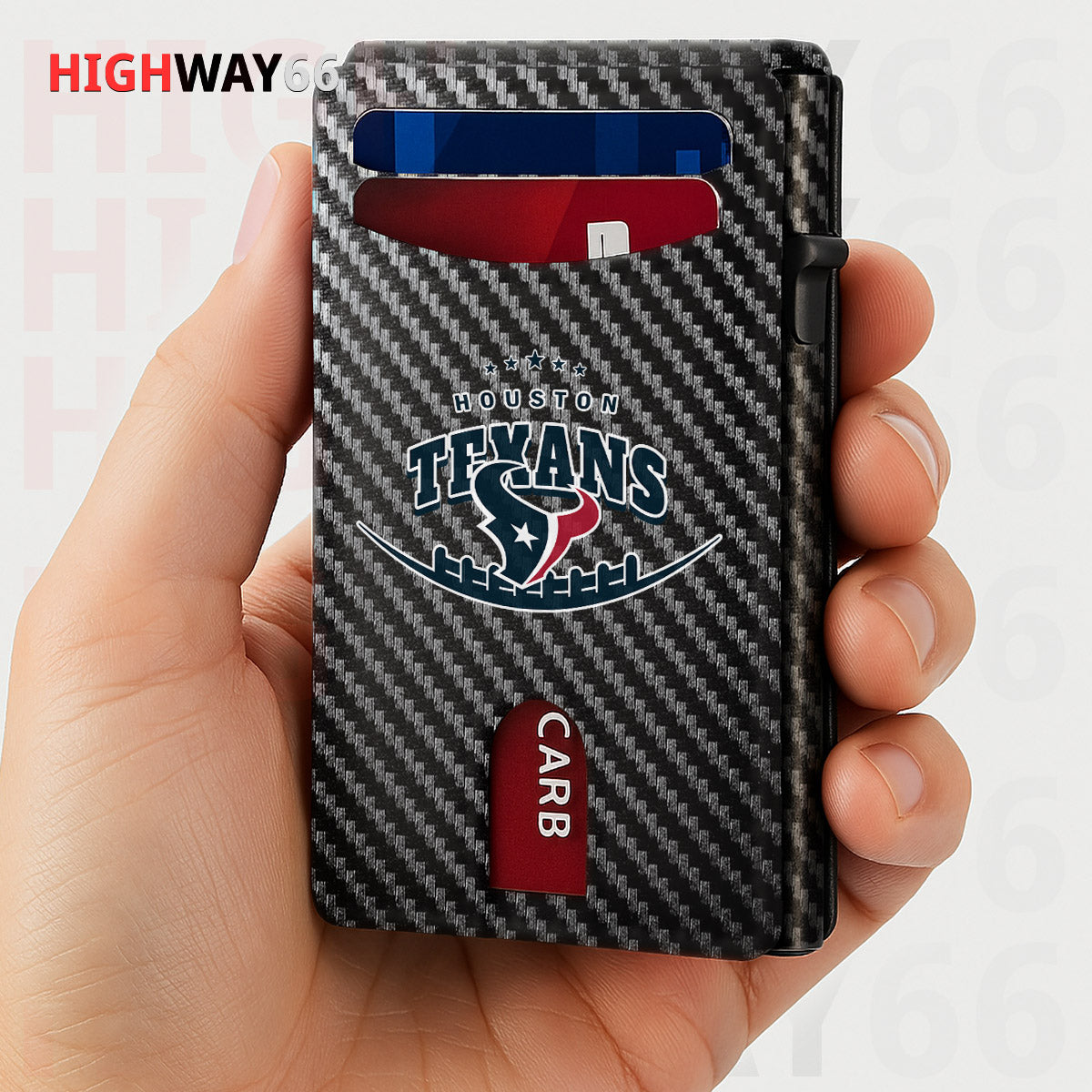 Houston Texans Leather Card Holder Trending 2025 Farther’s Day AZHG2DCH000013