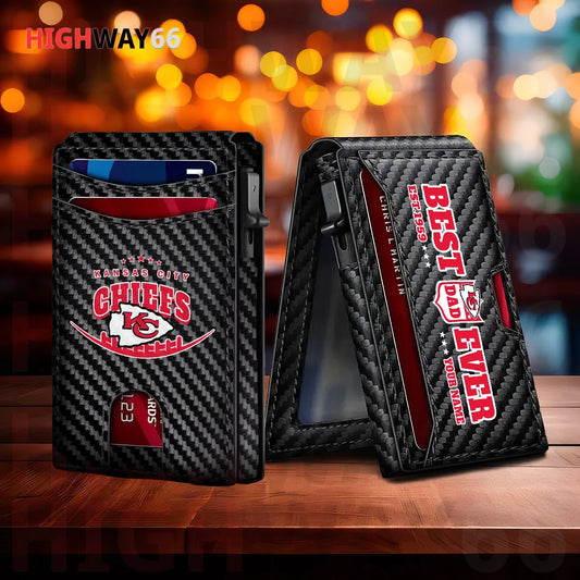 Kansas City Chiefs Leather Card Holder Trending 2025 Farther’s Day AZHG2DCH000016