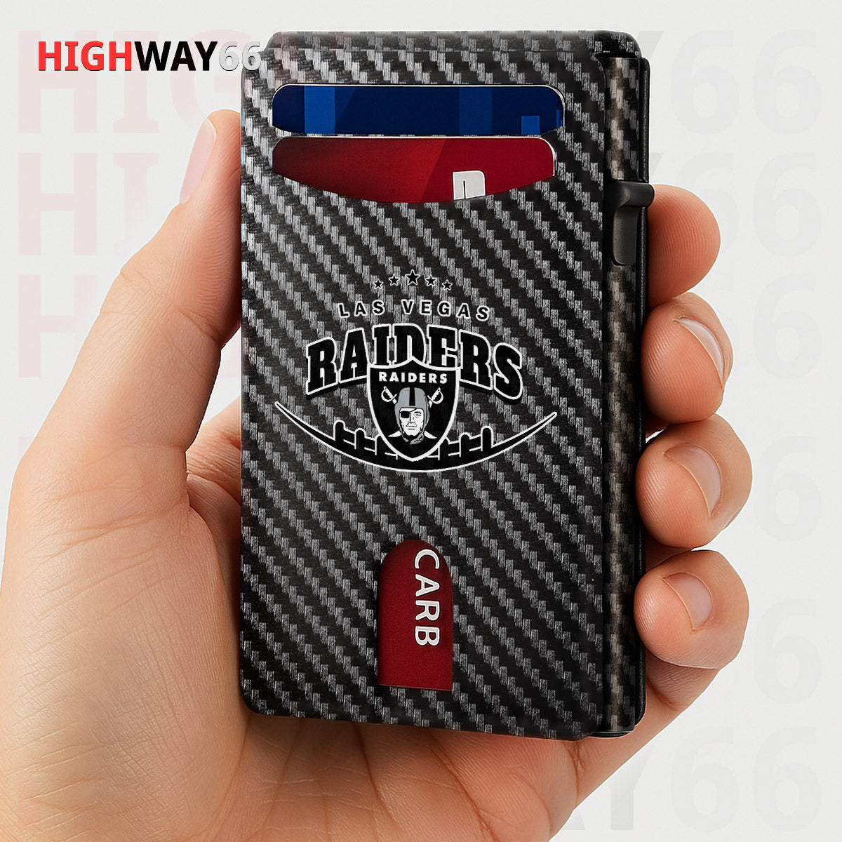 Las Vegas Raiders Leather Card Holder Trending 2025 Farther’s Day AZHG2DCH000017
