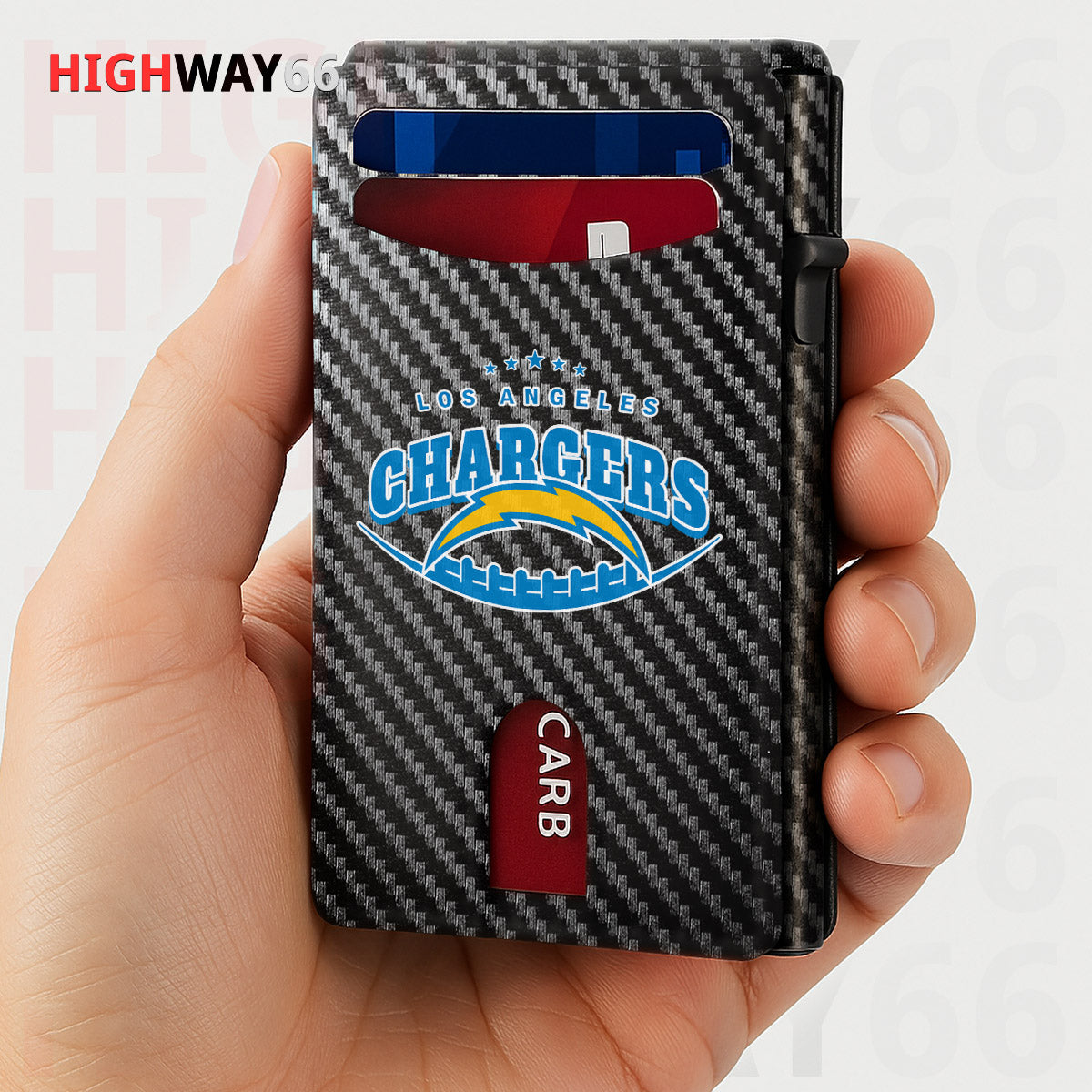 Los Angeles Chargers Leather Card Holder Trending 2025 Farther’s Day AZHG2DCH000018