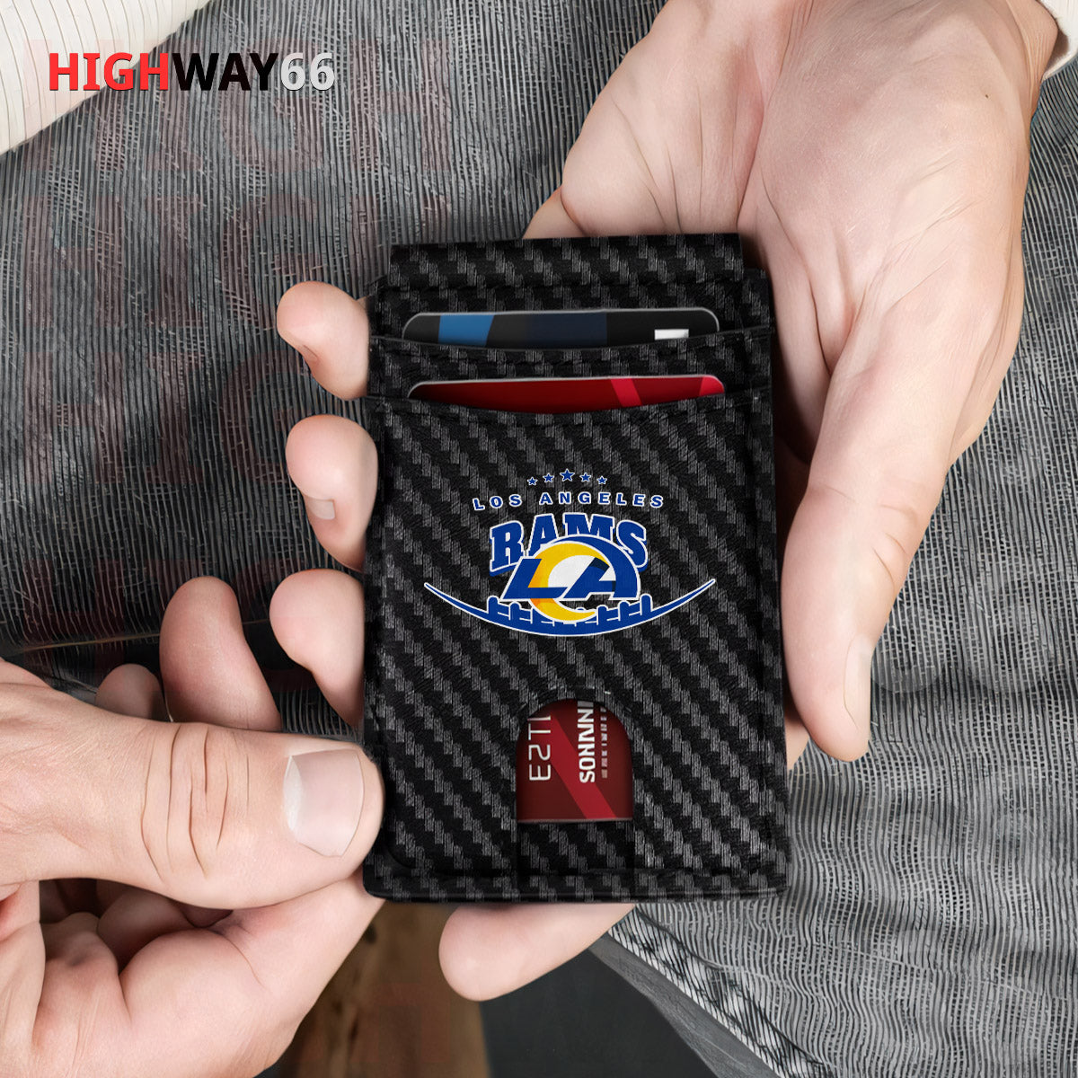 Los Angeles Rams Leather Card Holder Trending 2025 Farther’s Day AZHG2DCH000019