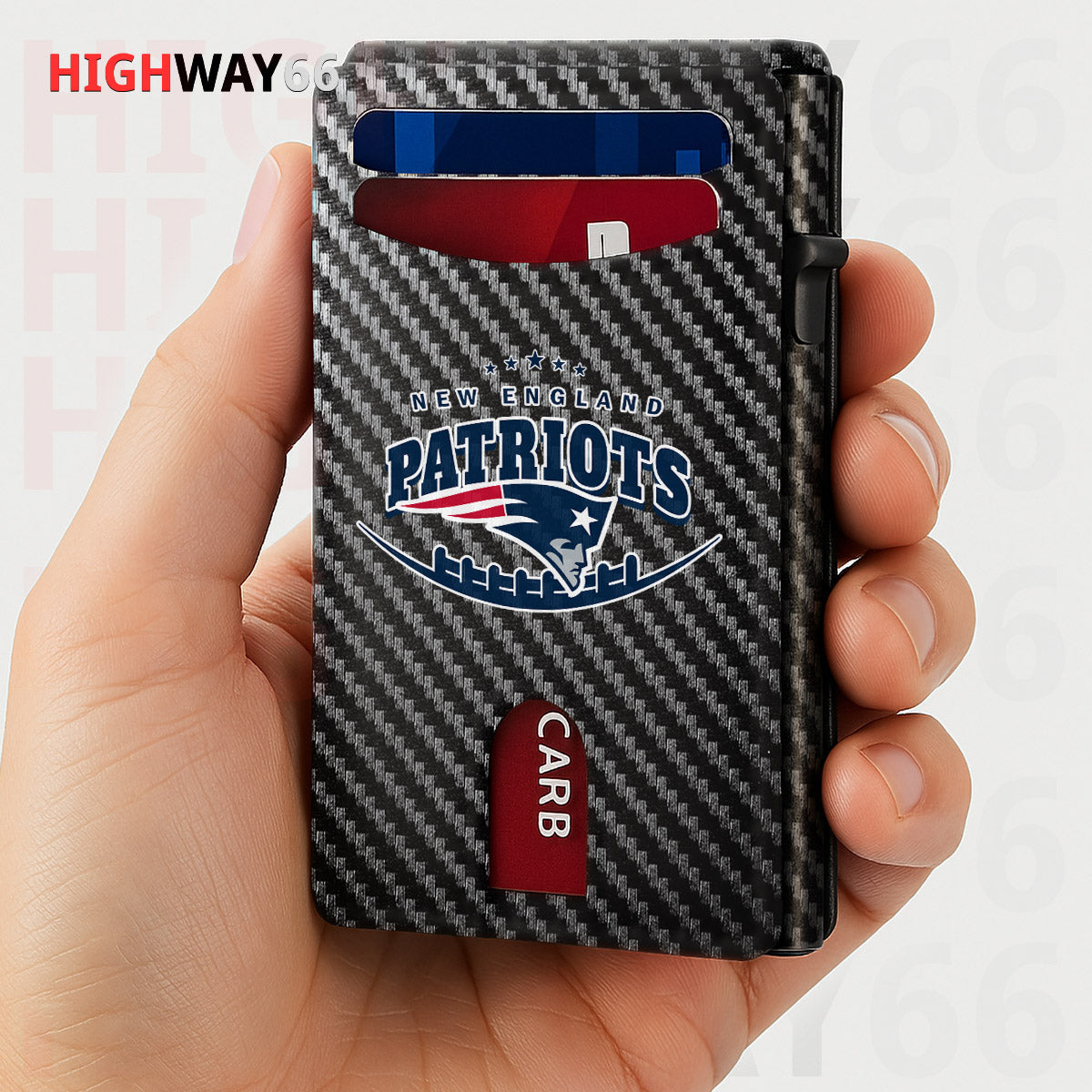 New England Patriots Leather Card Holder Trending 2025 Farther’s Day AZHG2DCH000022