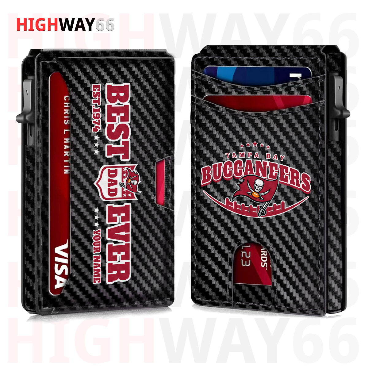 Tampa Bay Buccaneers Leather Card Holder Trending 2025 Farther’s Day AZHG2DCH000030
