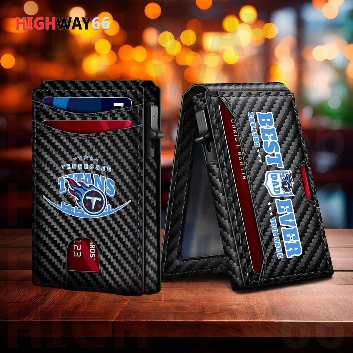 Tennessee Titans Leather Card Holder Trending 2025 Farther’s Day AZHG2DCH000031