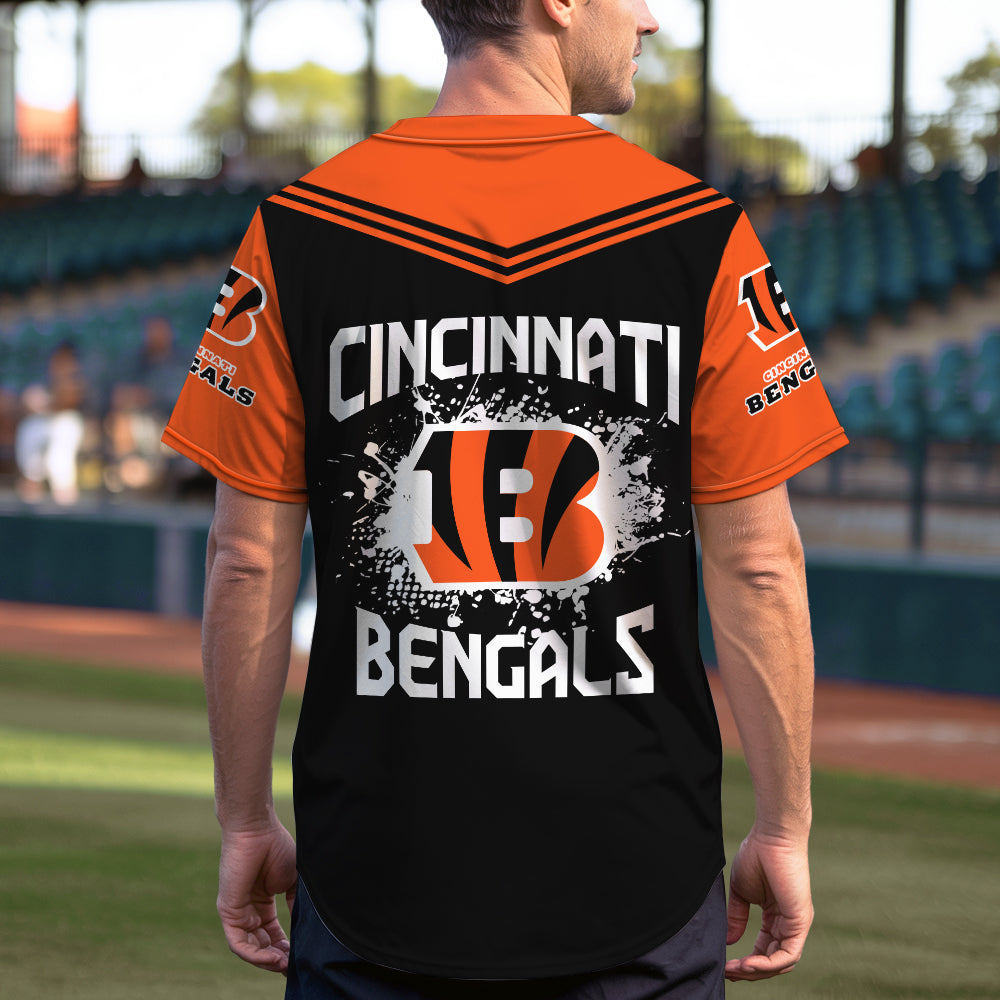 Cincinnati Bengals Baseball Jersey New Collection NFL AZHGBJS000007