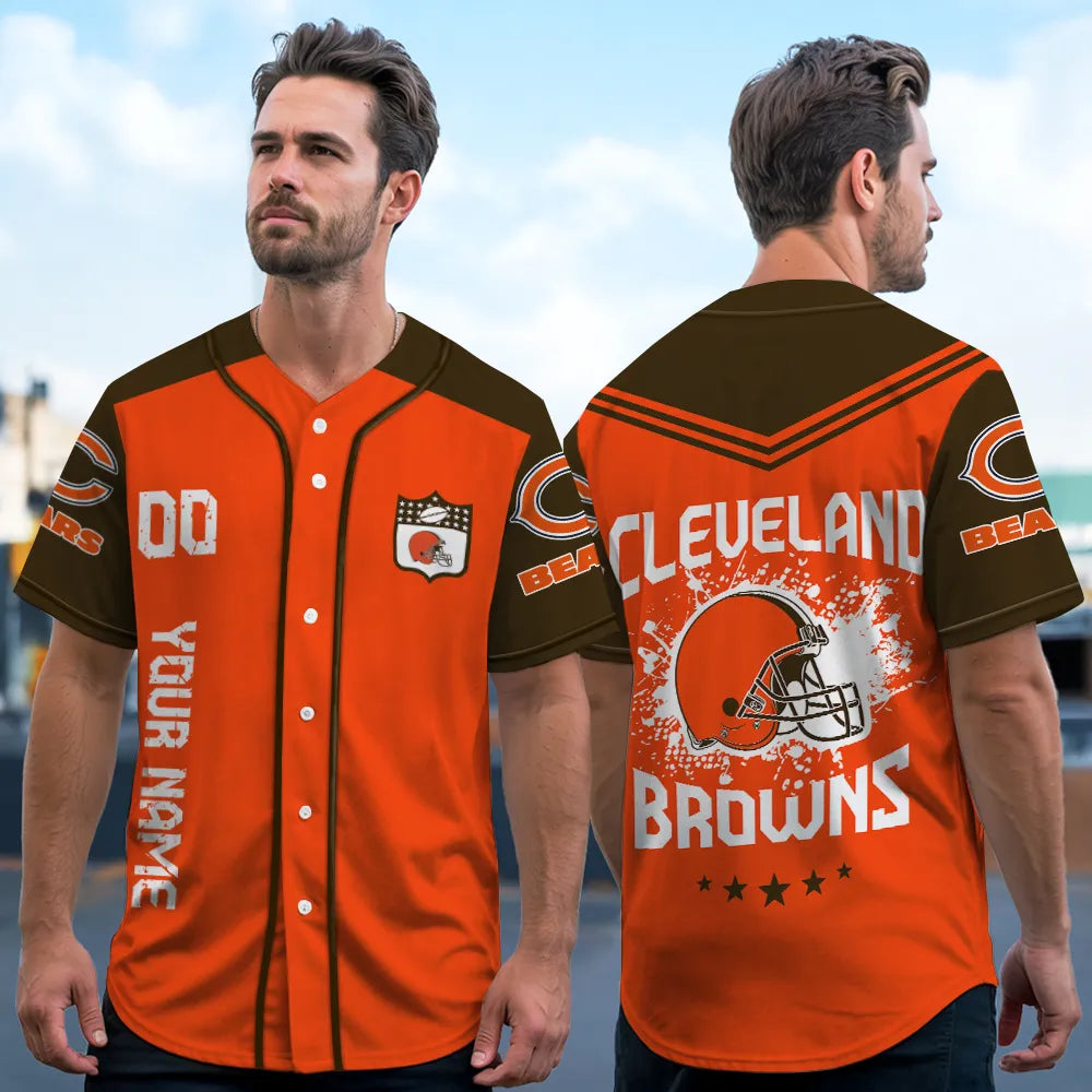 Cleveland Browns Baseball Jersey New Collection NFL AZHGBJS000008