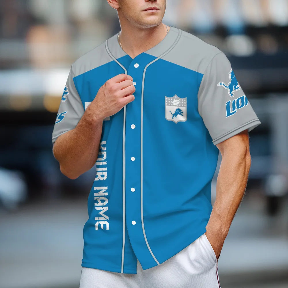 Detroit Lions Baseball Jersey New Collection NFL AZHGBJS000011