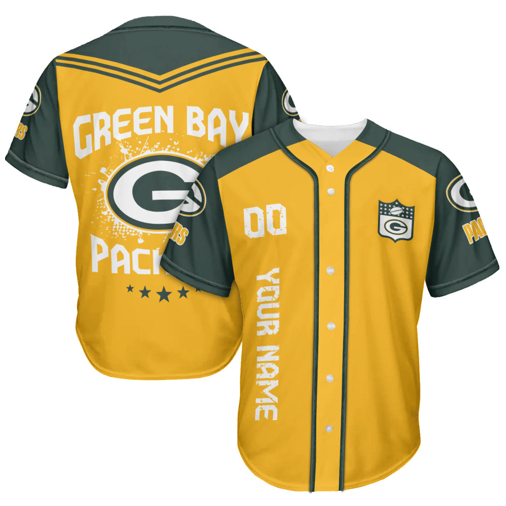 Green Bay Packers Baseball Jersey New Collection NFL AZHGBJS000012