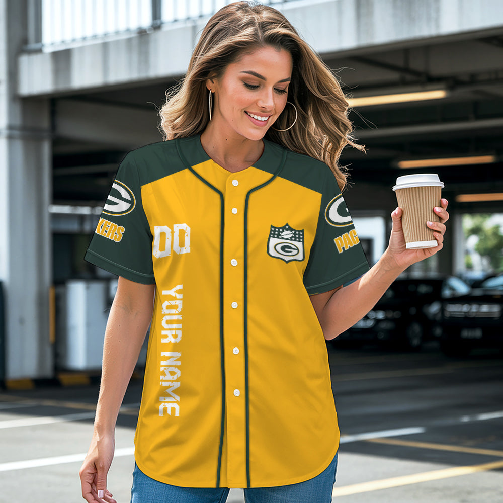 Green Bay Packers Baseball Jersey New Collection NFL AZHGBJS000012