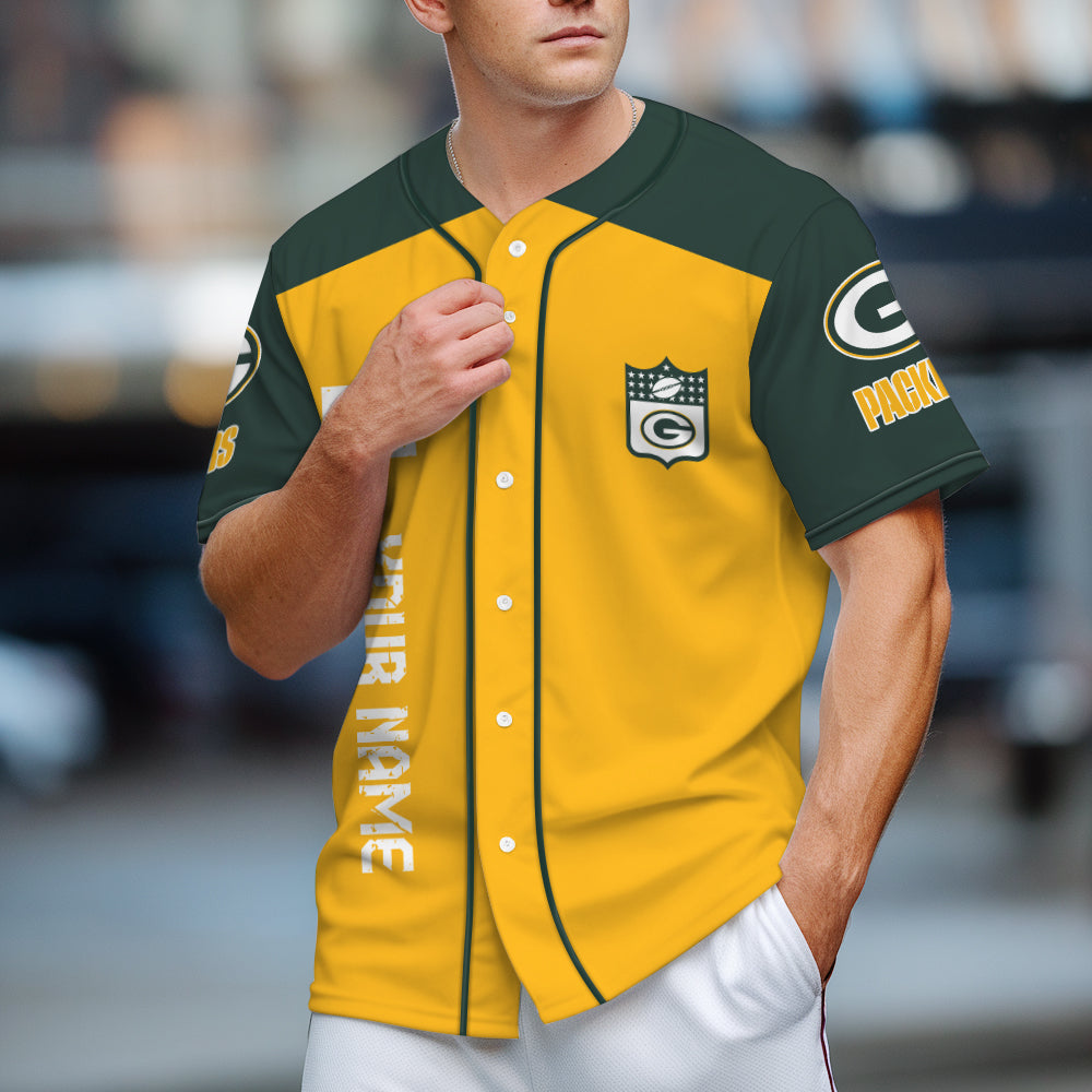 Green Bay Packers Baseball Jersey New Collection NFL AZHGBJS000012