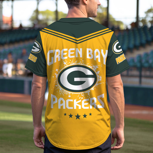 Green Bay Packers Baseball Jersey New Collection NFL AZHGBJS000012
