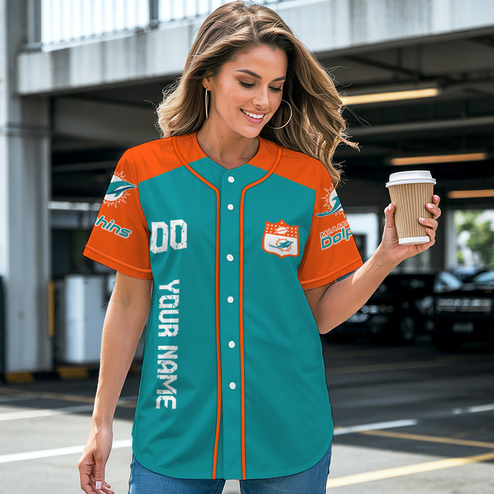 Miami Dolphins Baseball Jersey New Collection NFL AZHGBJS000020