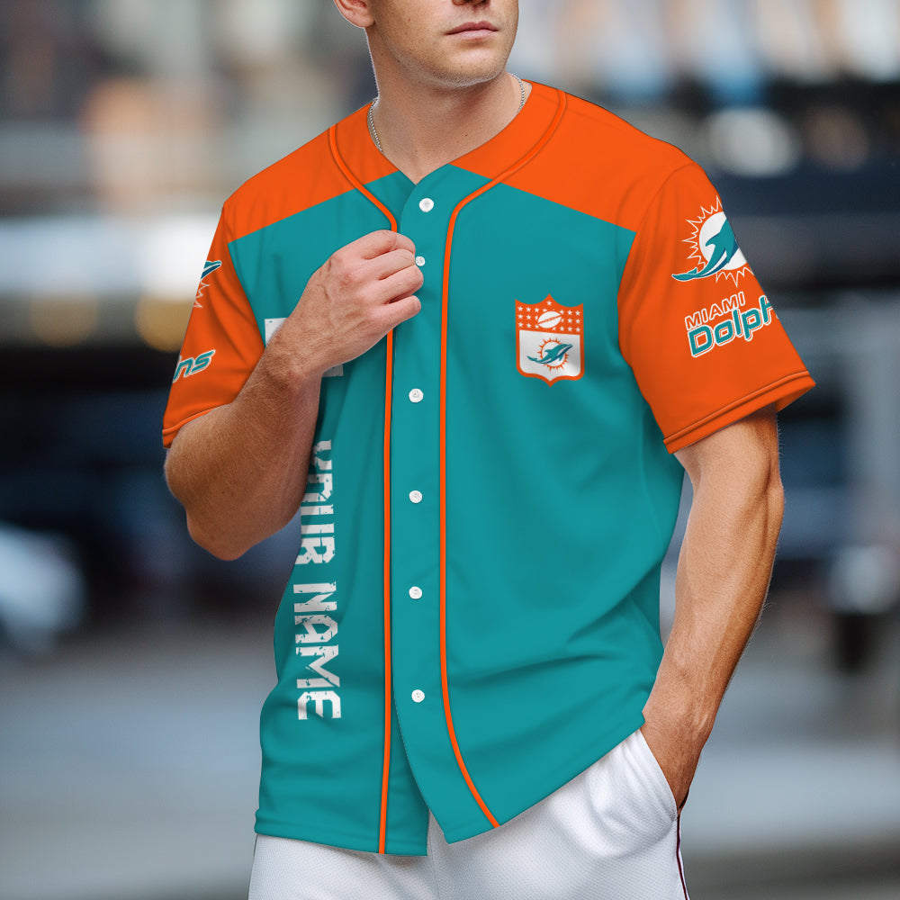 Miami Dolphins Baseball Jersey New Collection NFL AZHGBJS000020