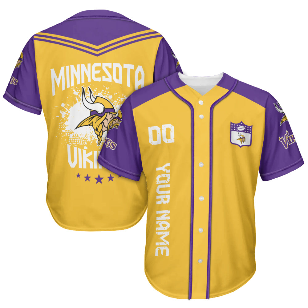 Minnesota Vikings Baseball Jersey New Collection NFL AZHGBJS000021
