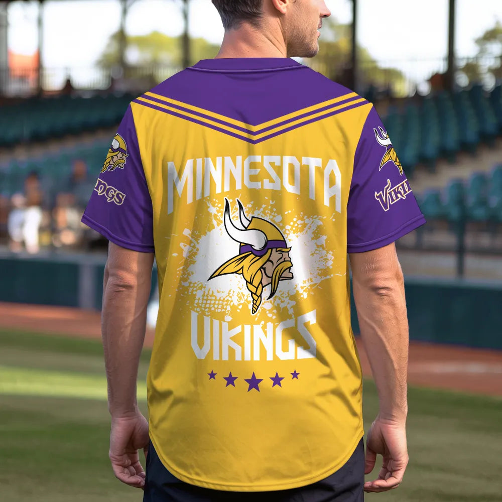 Minnesota Vikings Baseball Jersey New Collection NFL AZHGBJS000021