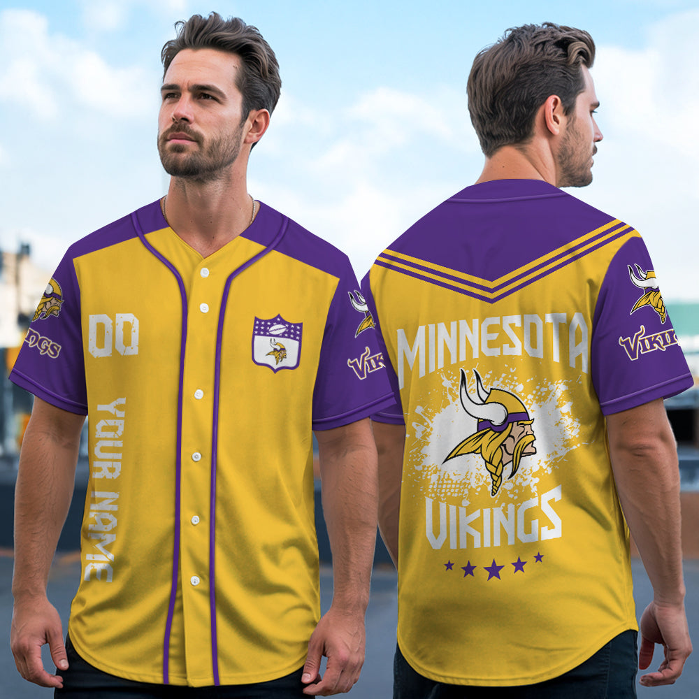 Minnesota Vikings Baseball Jersey New Collection NFL AZHGBJS000021
