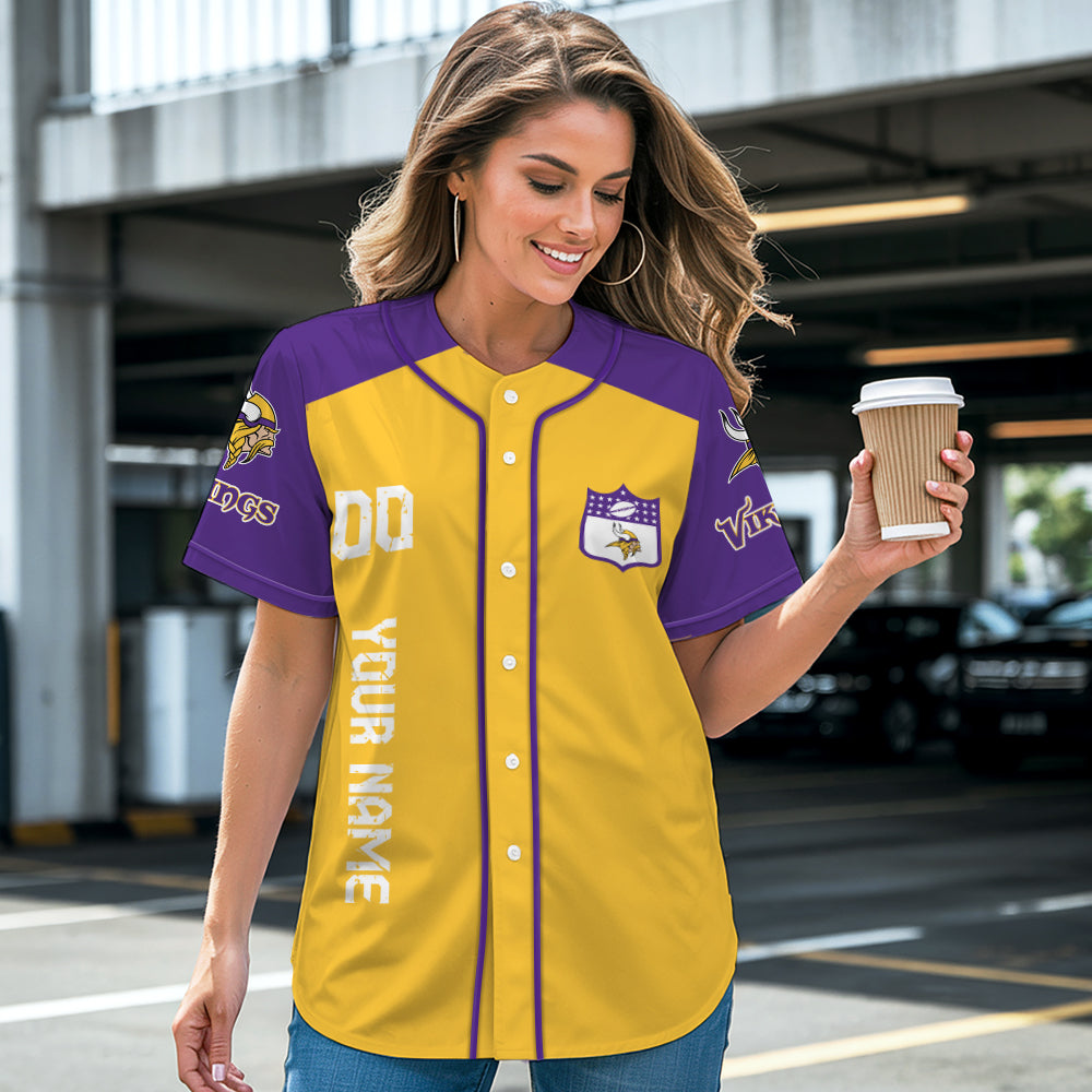 Minnesota Vikings Baseball Jersey New Collection NFL AZHGBJS000021