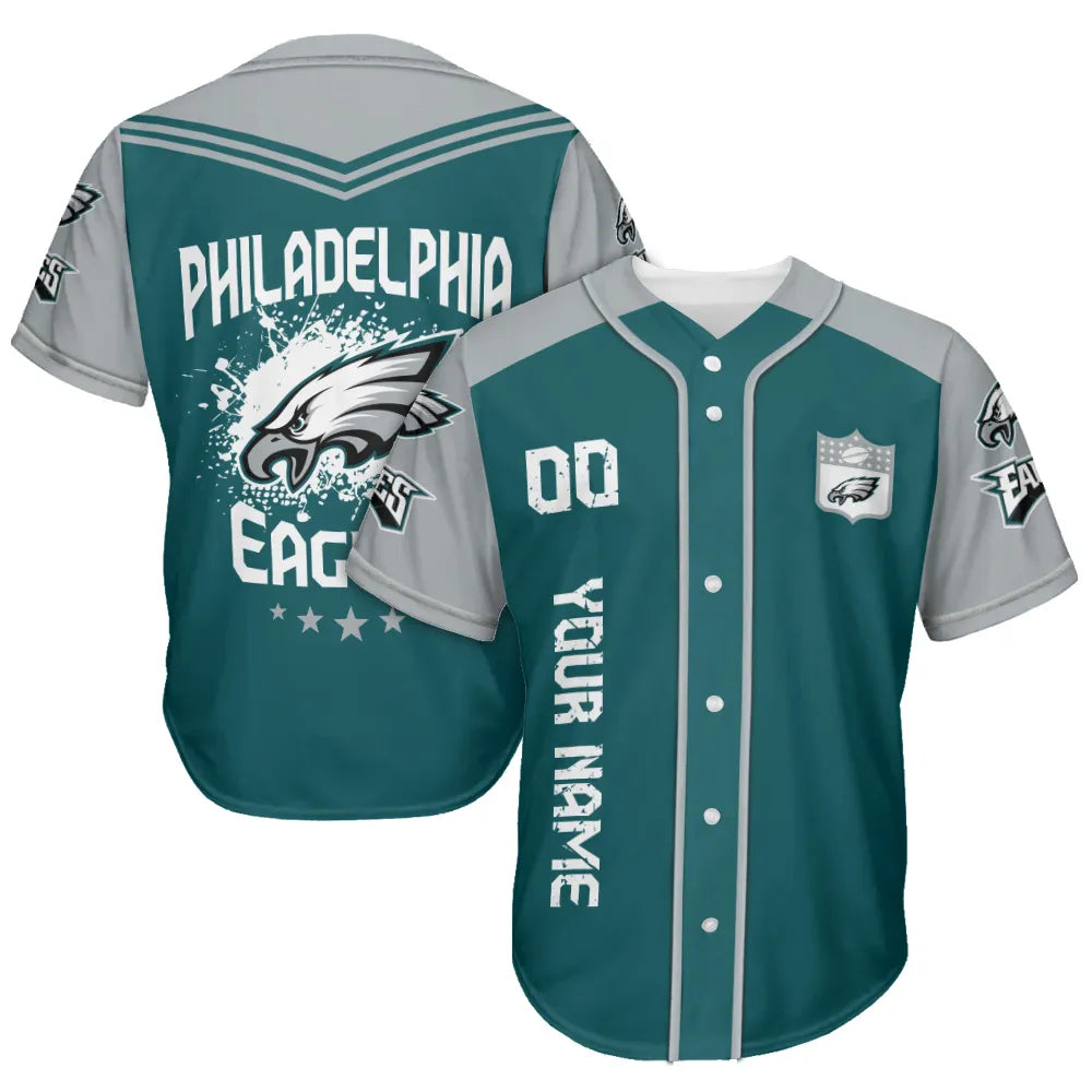 Philadelphia Eagles Baseball Jersey New Collection NFL AZHGBJS000026