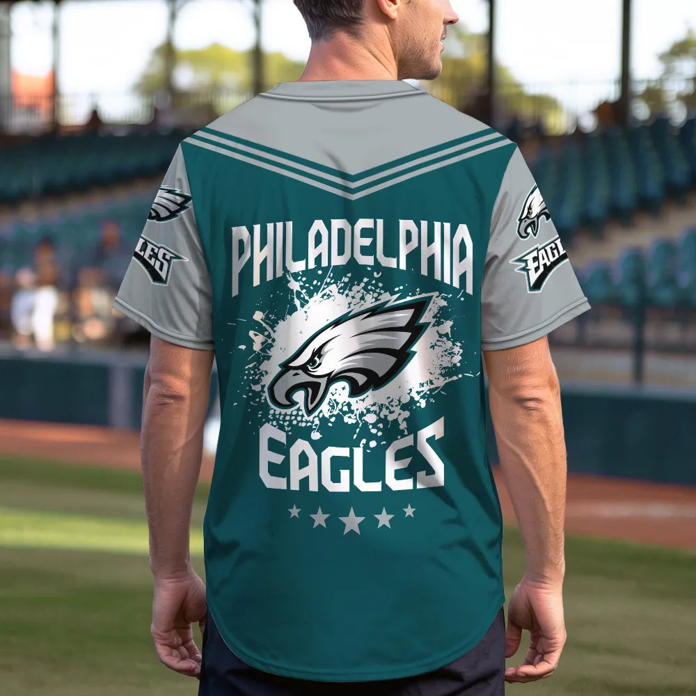 Philadelphia Eagles Baseball Jersey New Collection NFL AZHGBJS000026
