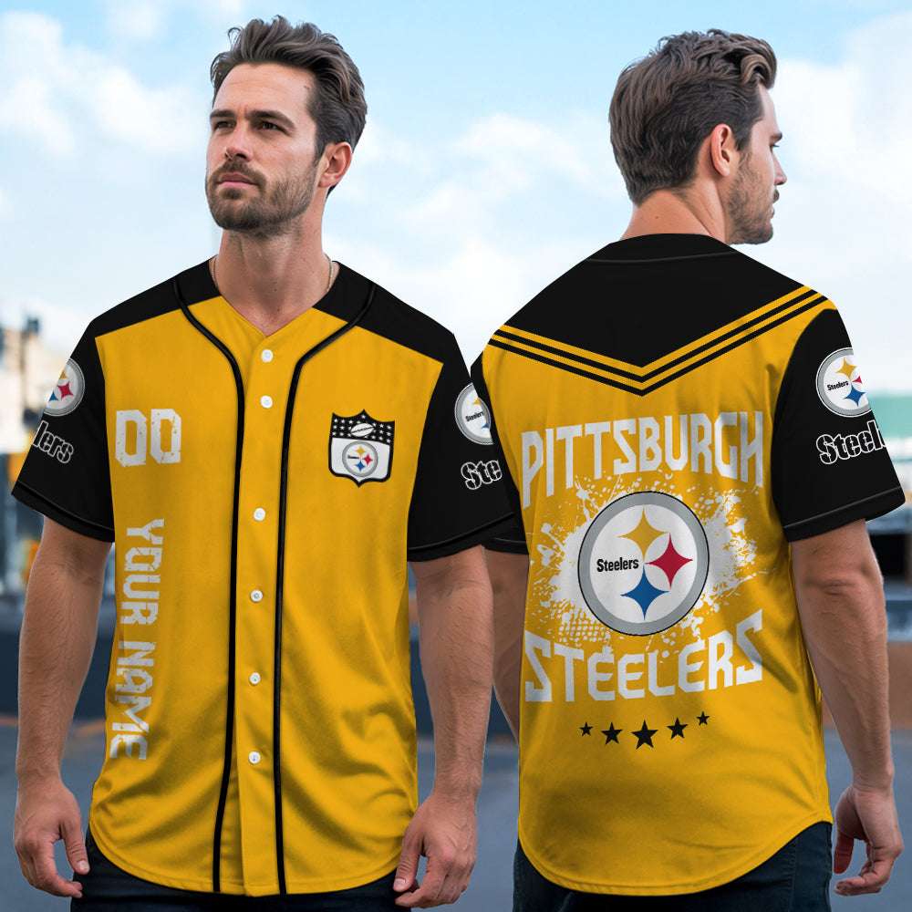 Pittsburgh Steelers Baseball Jersey New Collection NFL AZHGBJS000027