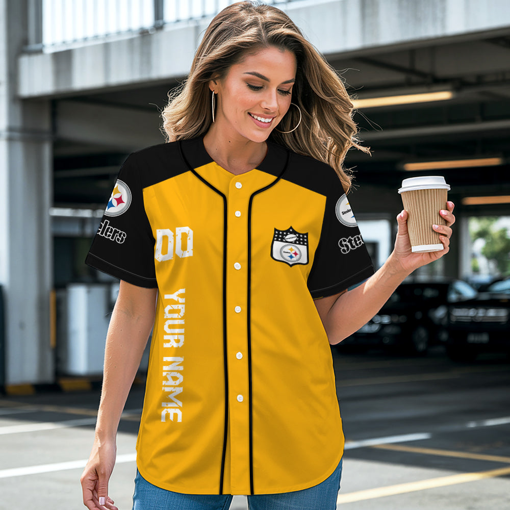 Pittsburgh Steelers Baseball Jersey New Collection NFL AZHGBJS000027