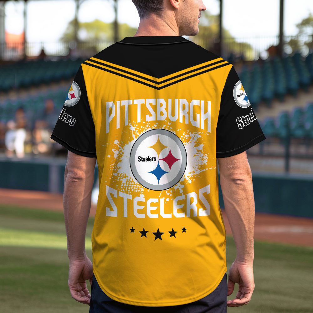 Pittsburgh Steelers Baseball Jersey New Collection NFL AZHGBJS000027