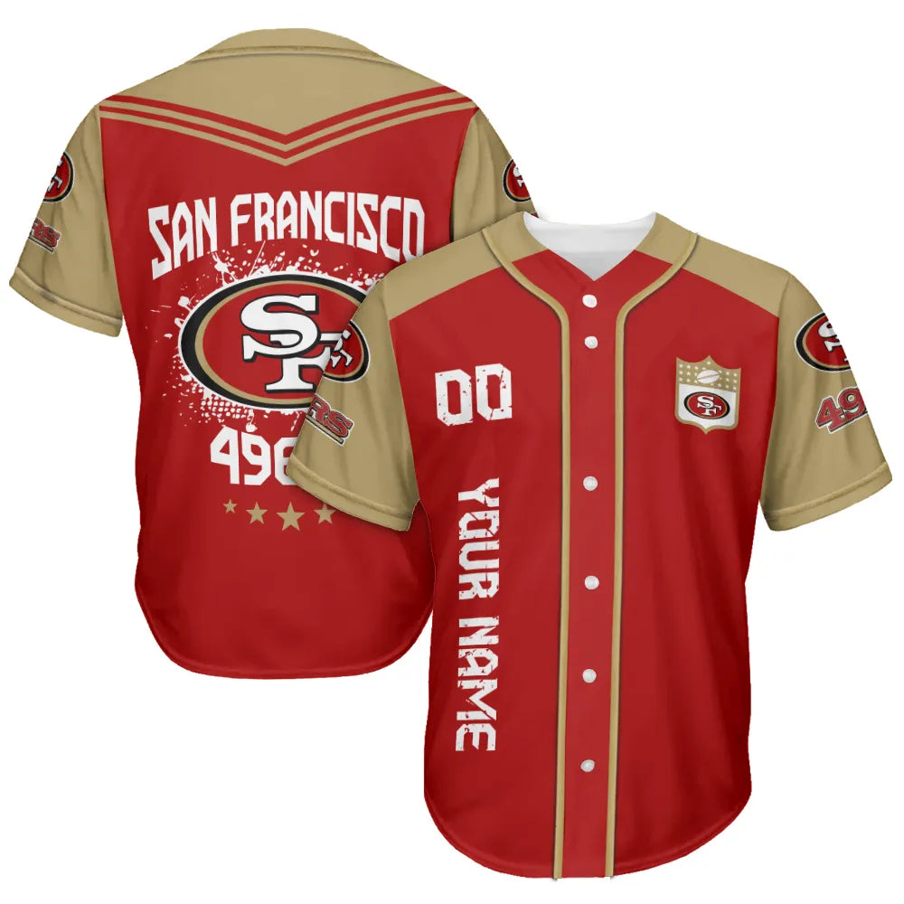 San Francisco 49ers Baseball Jersey New Collection NFL AZHGBJS000028