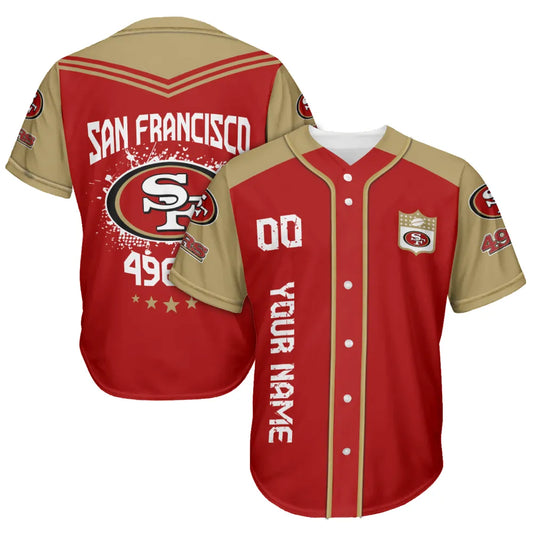 San Francisco 49ers Baseball Jersey New Collection NFL AZHGBJS000028