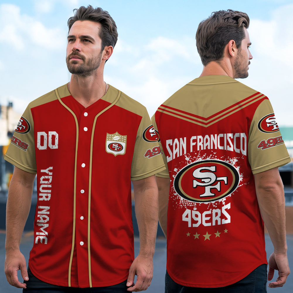 San Francisco 49ers Baseball Jersey New Collection NFL AZHGBJS000028